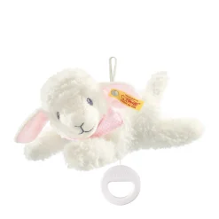 Steiff Friends | Peluches Musicales*Agneau fais de beaux rêves boîte à musique, 25 cm, rose pâle