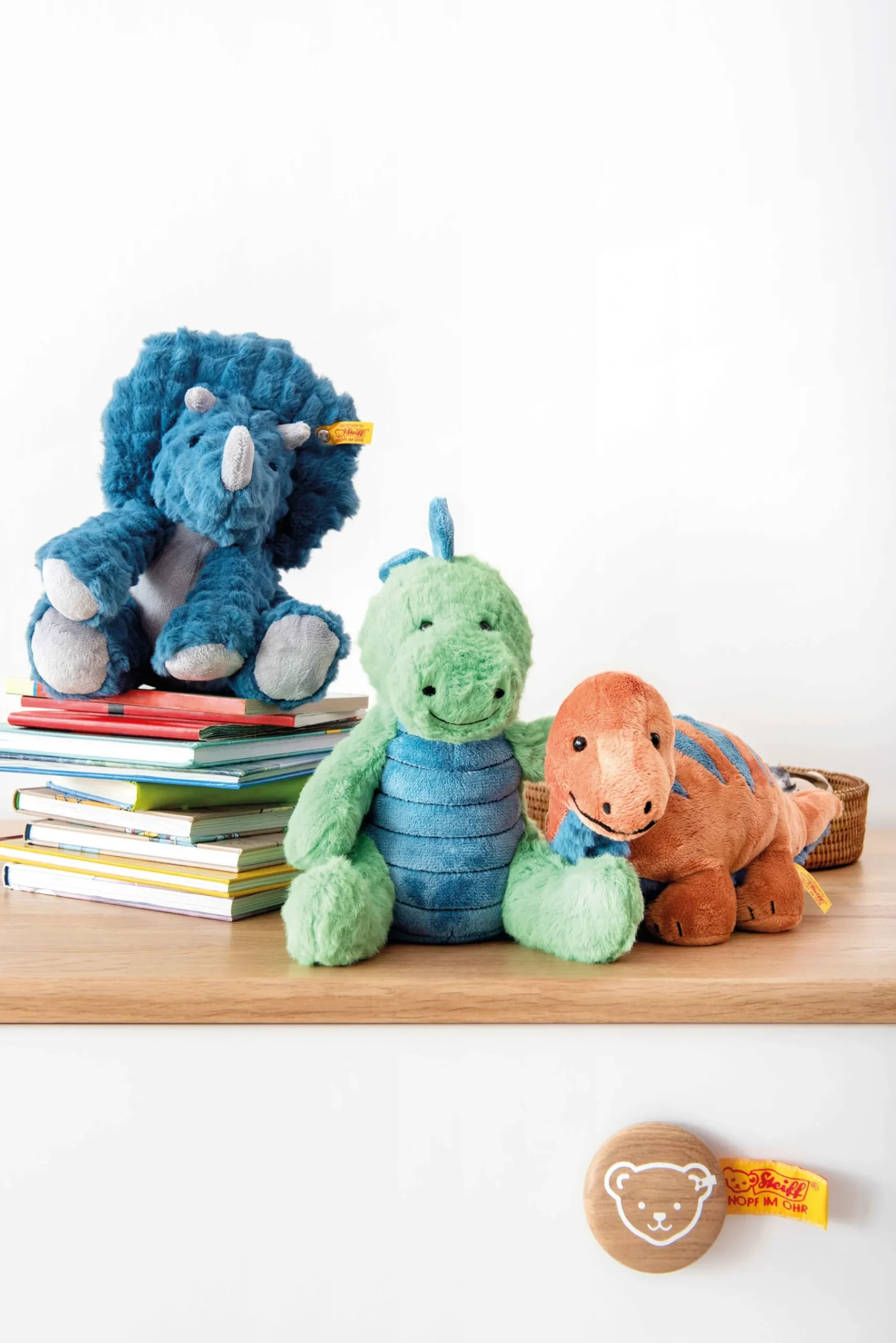 Enfant Steiff Anniversaire | Friends*Brontosaure Bronko , 28 cm, orange