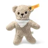 Steiff Naissance Et Baptême | Friends*GOTS ours Teddy Noah crépitant avec crécelle, 12 cm, beige