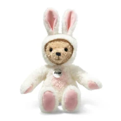 Enfant Steiff Anniversaire | Friends*Hoodie-ours Teddy lapin, 27 cm, blanc