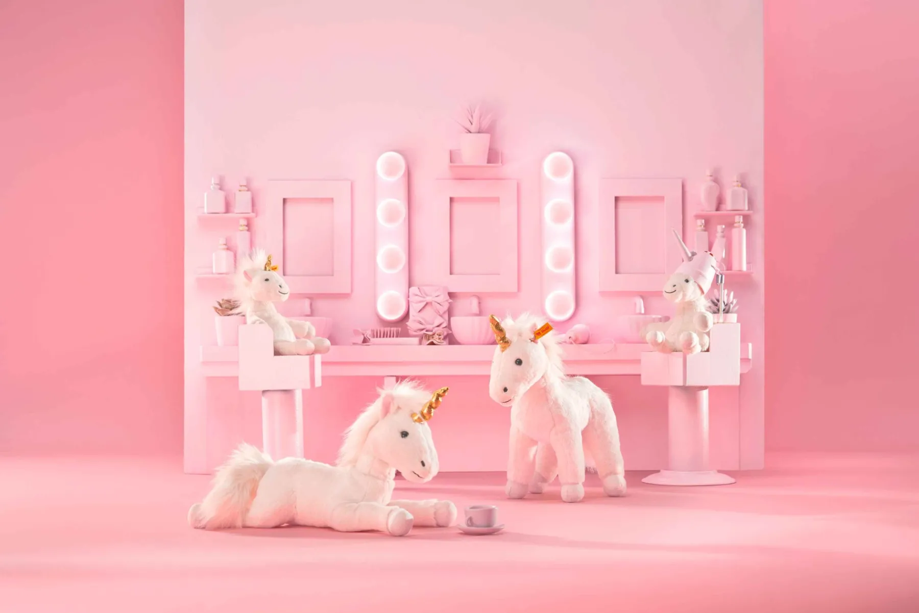 Enfant Steiff Friends | Animaux Populaires*Licorne-pantin Unica, 20 cm, blanc