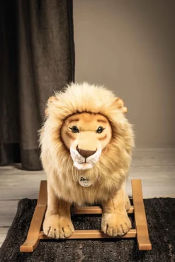 Enfant Steiff Naissance Et Baptême | Animaux À Bascule*Lion à bascule Leo, 70 cm, beige