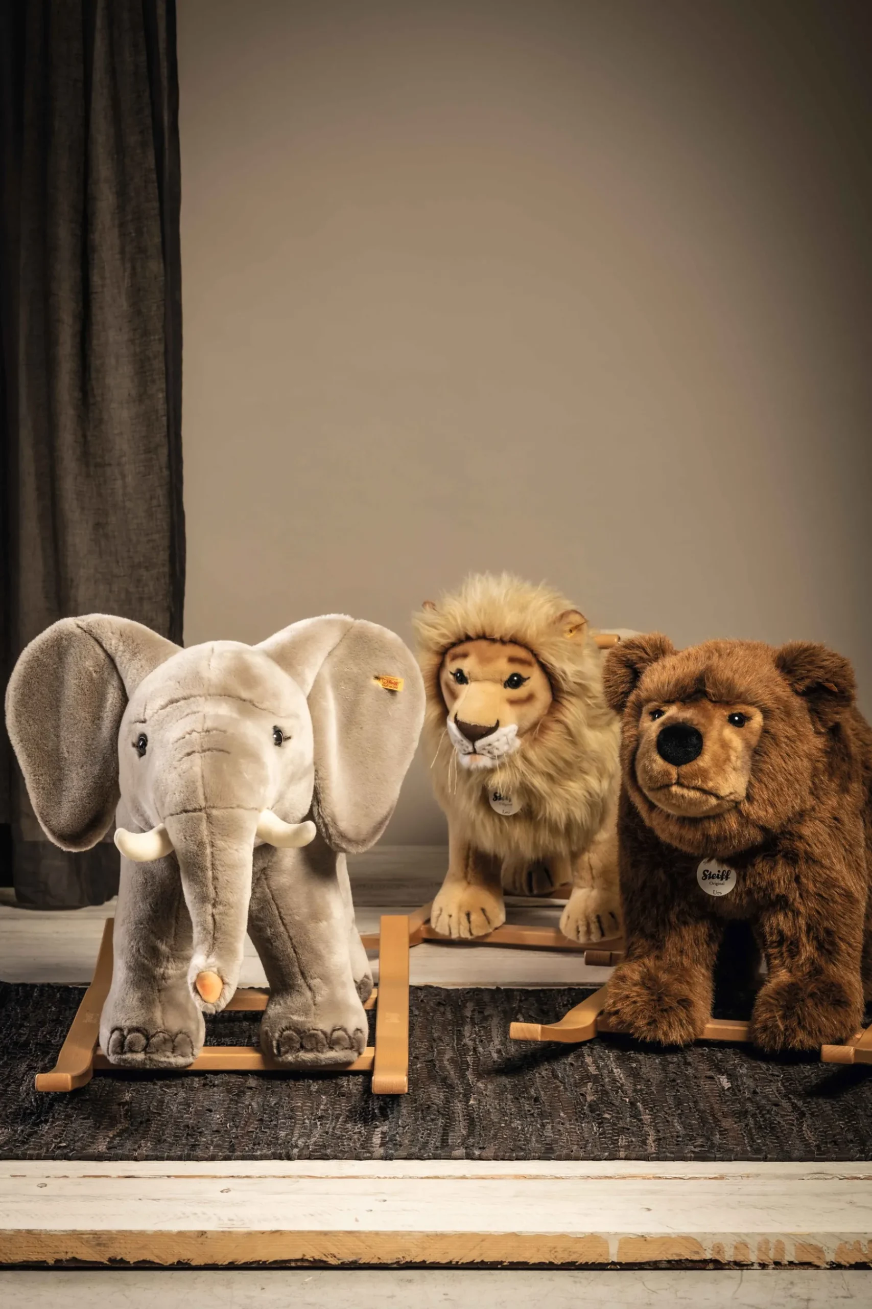 Enfant Steiff Animaux À Bascule | Peluches Pour Enfants*Ours brun à bascule Urs, 70 cm, brun clair