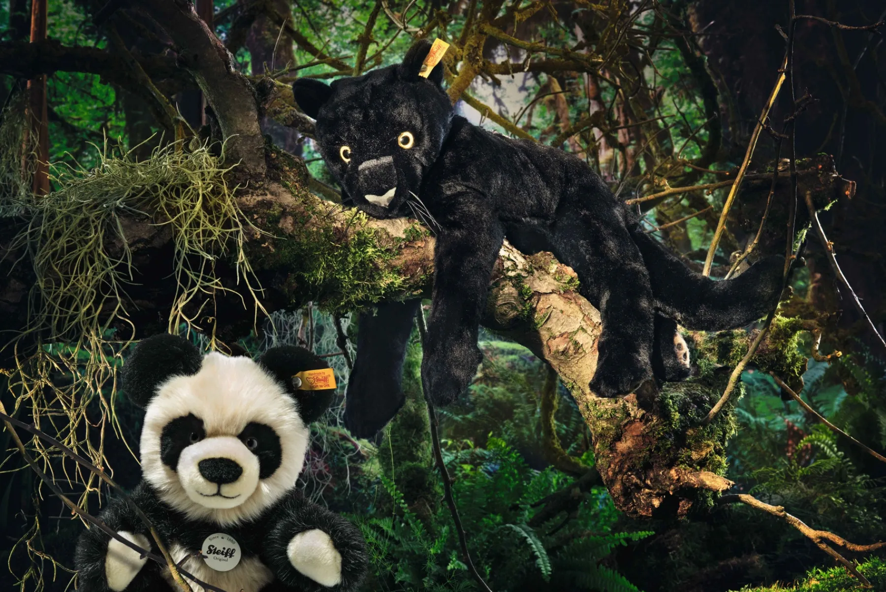 Enfant Steiff Anniversaire | Mini Peluches*Panda Manschli, 24 cm, blanc