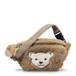Enfant Steiff Anniversaire | Friends*Sac banane avec voix à pression, 20 cm, brun
