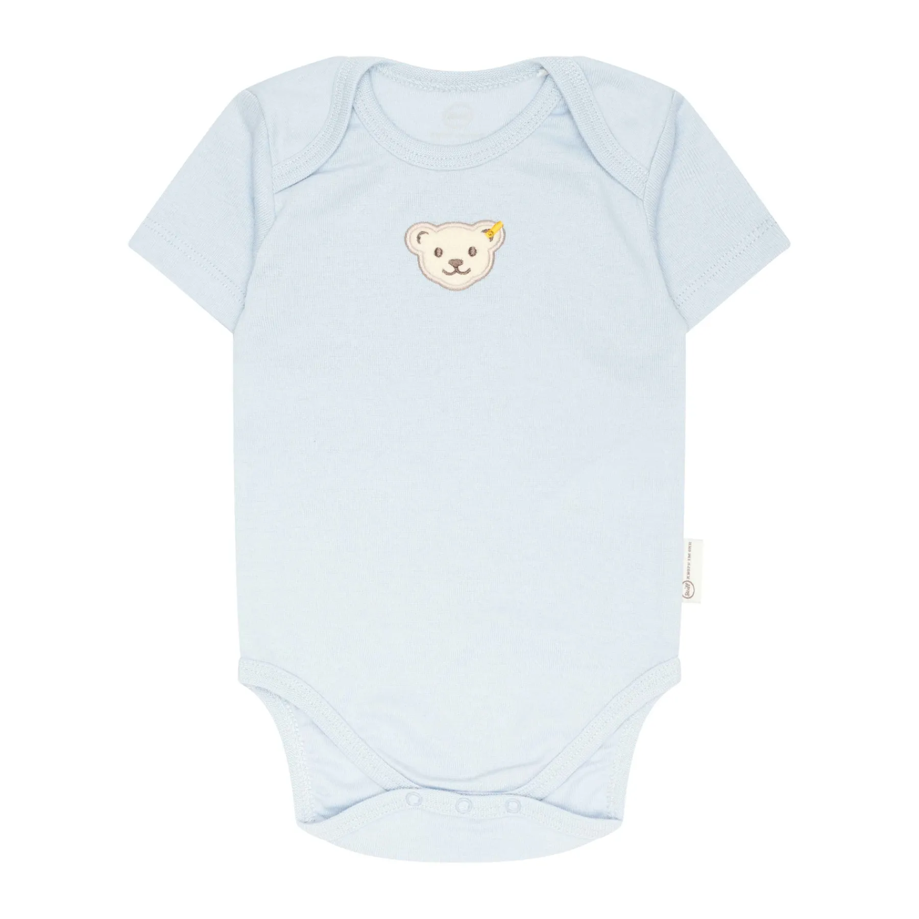 Steiff Vêtements De Bébé Certifiés Gots|Corps, Barboteuse Et Combinaisons*Body manches courtes GOTS, bleu clair