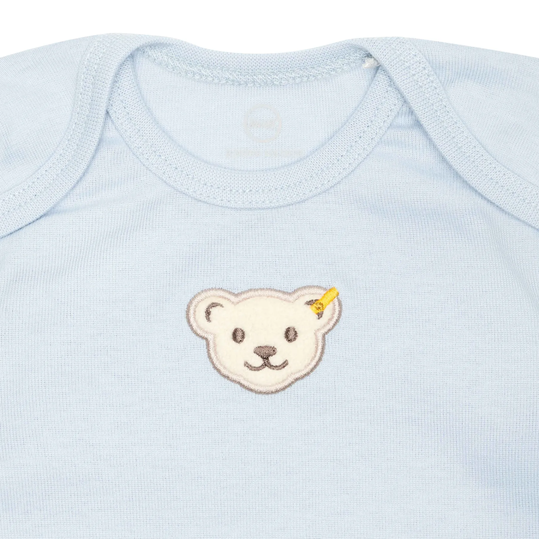 Steiff Vêtements De Bébé Certifiés Gots|Corps, Barboteuse Et Combinaisons*Body manches courtes GOTS, bleu clair