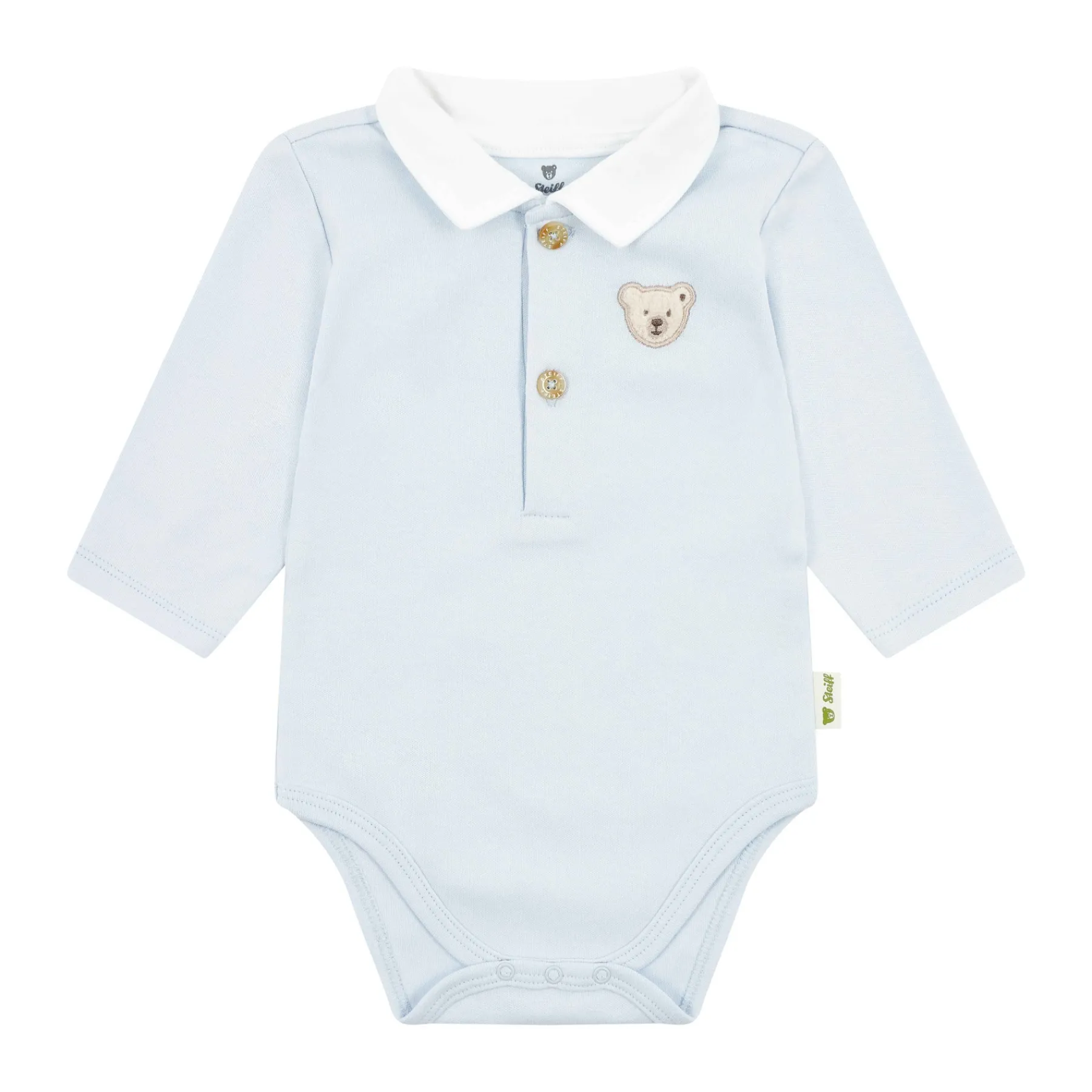 Steiff Baptême|Bébé Garçon (taille 56-80)*Body manches longues, bleu clair pour Garçons