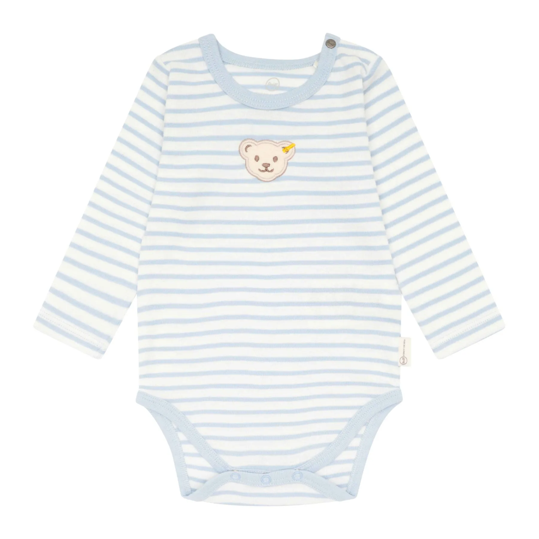 Steiff Vêtements De Bébé Certifiés Gots|Corps, Barboteuse Et Combinaisons*Body manches longues GOTS, bleu clair