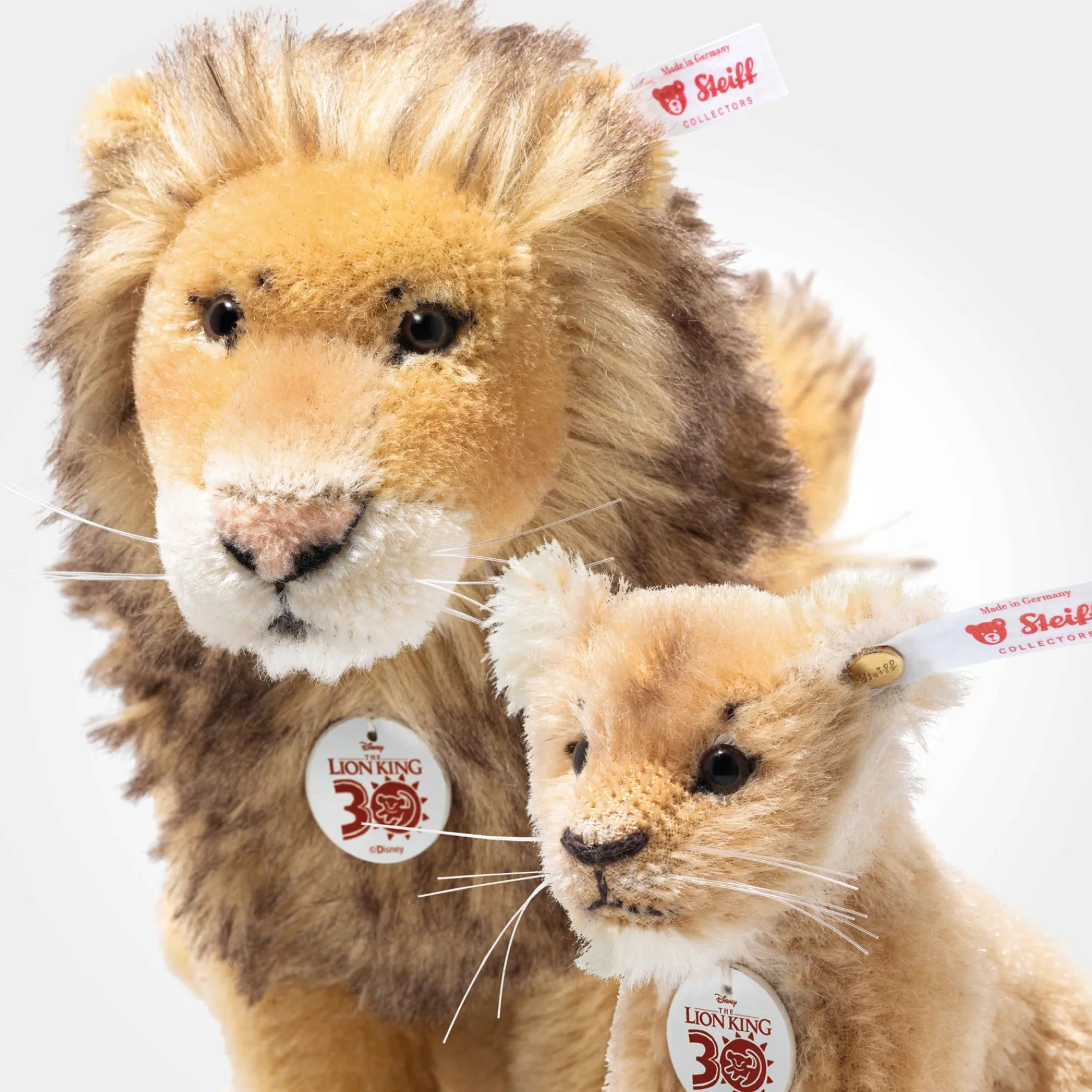 Steiff Disney|Édition Limitée*Disney Lion King Mufasa et Simba 30e anniversaire, 17 cm, multicolore