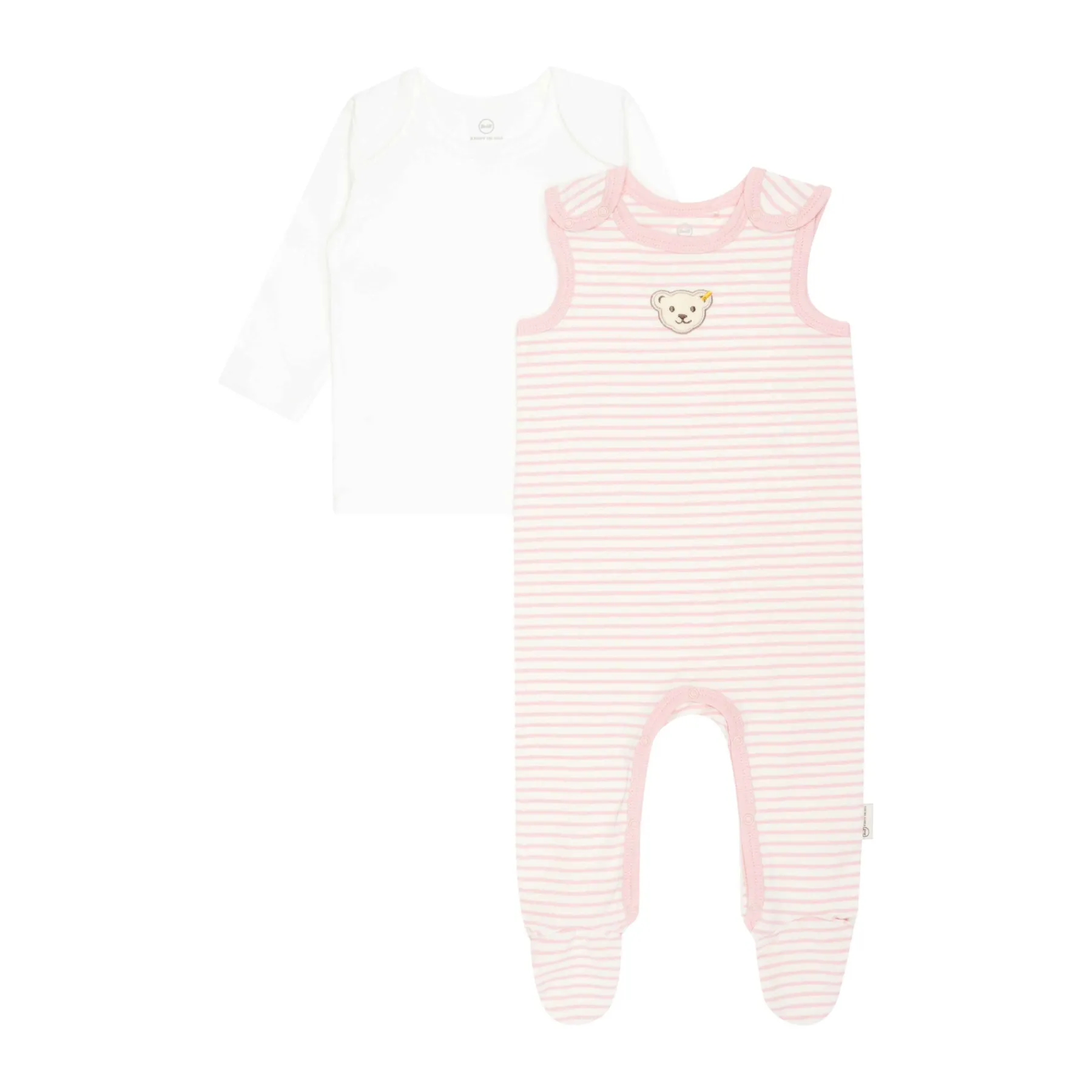 Steiff Vêtements De Bébé Certifiés Gots|Corps, Barboteuse Et Combinaisons*Ensemble grenouillère + T-shirt GOTS, pâle