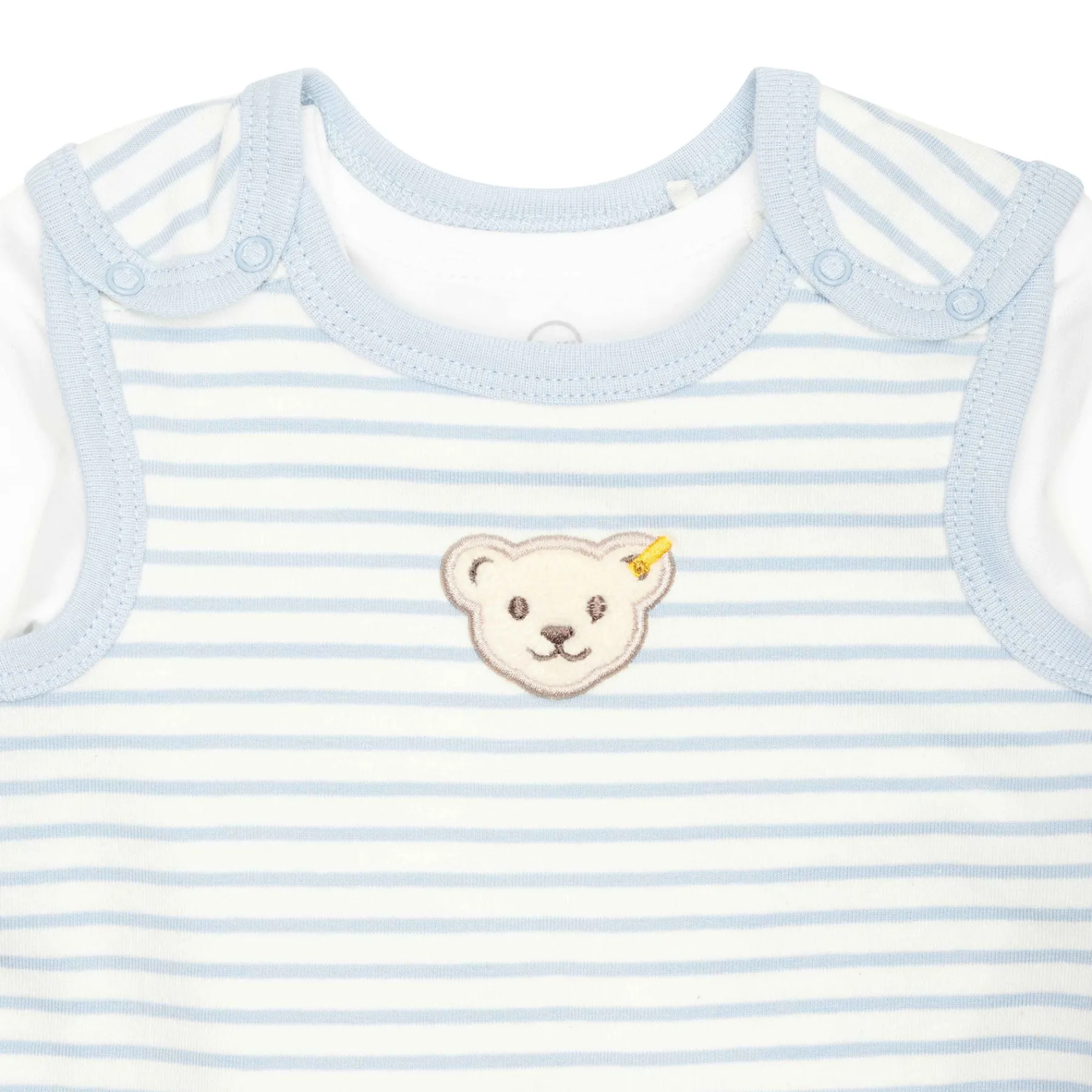 Steiff Vêtements De Bébé Certifiés Gots|Corps, Barboteuse Et Combinaisons*Ensemble grenouillère + T-shirt GOTS, bleu clair
