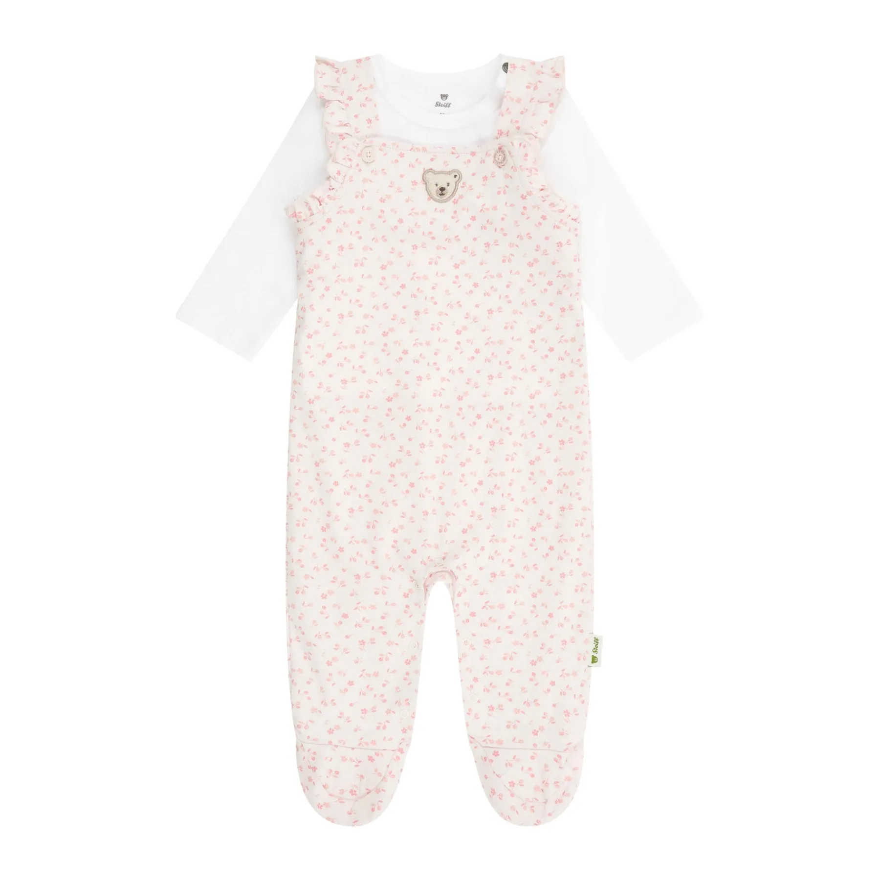 Steiff Naissance|Bébé Filles (taille 56-80)*Ensemble grenouillère + T-shirt, pâle pour Filles