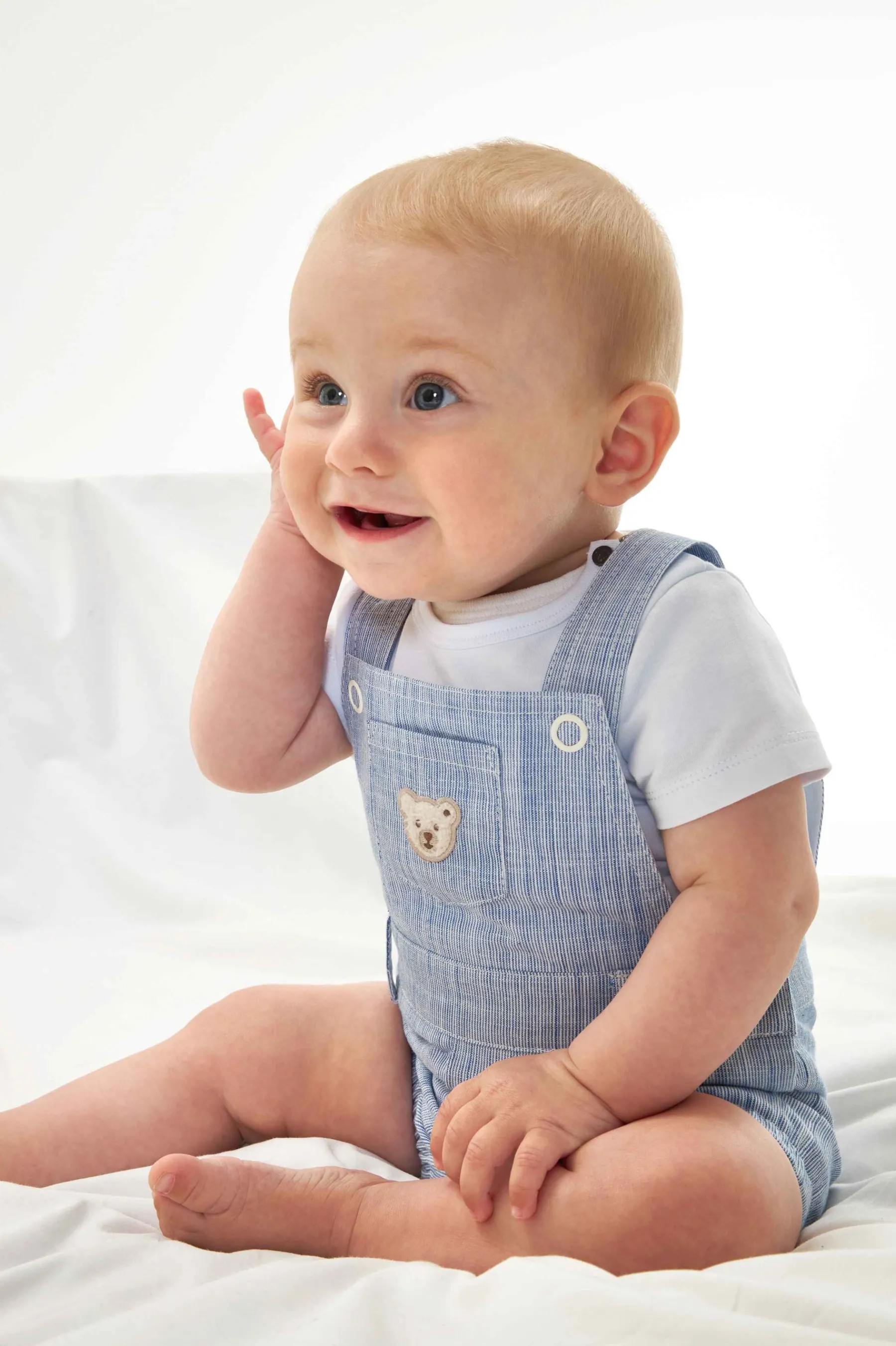 Steiff Pantalons Et Jeans|T-shirts À Manches Longues Et Courtes*Ensemble short + T-shirt, bleu foncé pour Garçons