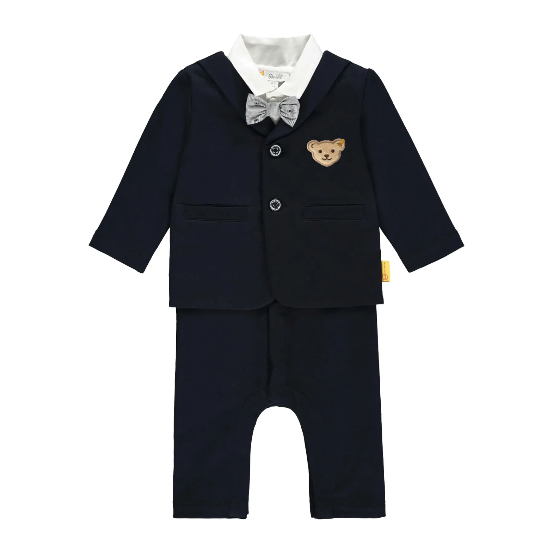 Steiff Baptême|Bébé Garçon (taille 56-80)*Grenouillère, bleu foncé pour Garçons