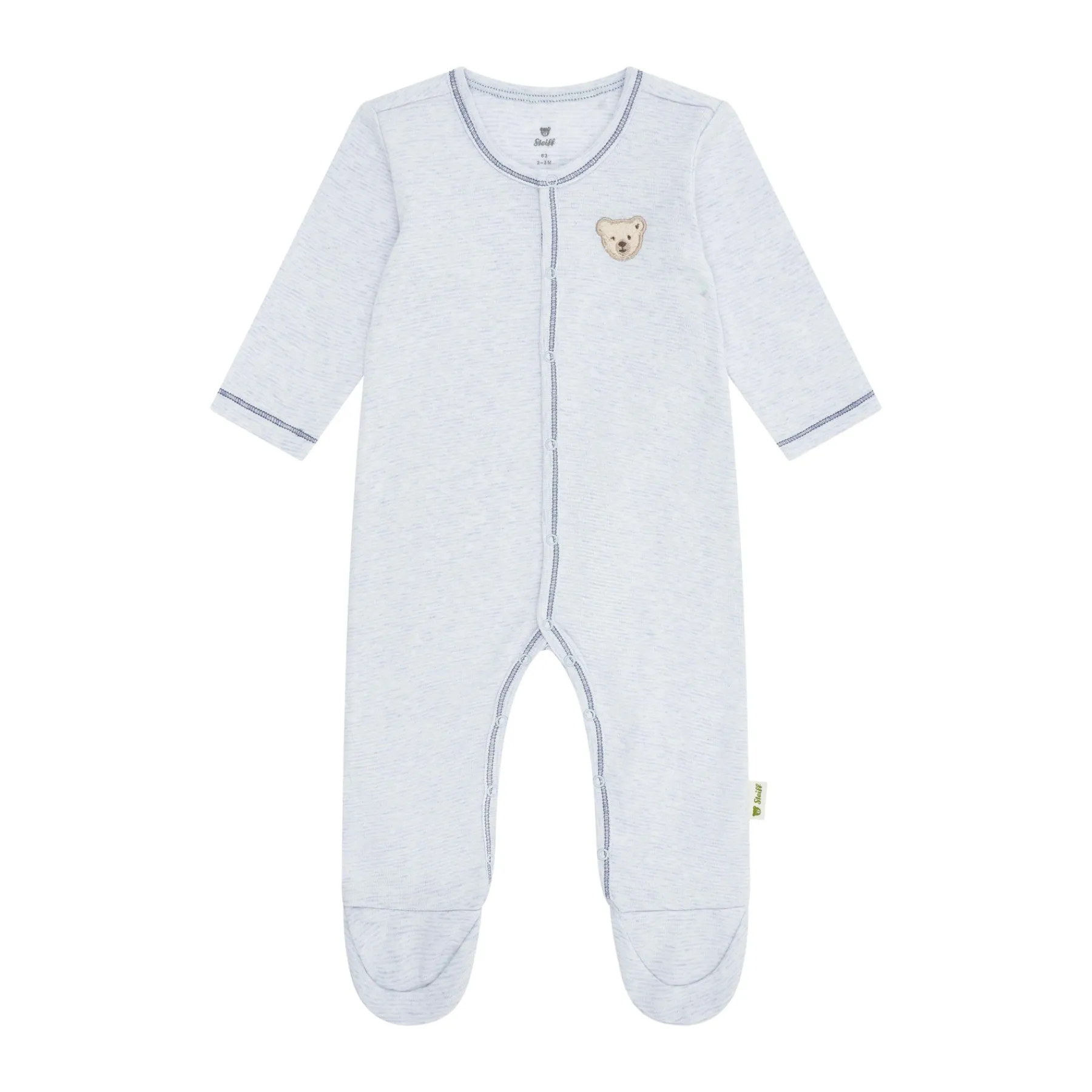 Steiff Corps, Barboteuse Et Combinaisons*Grenouillère manches longues, bleu clair pour Garçons