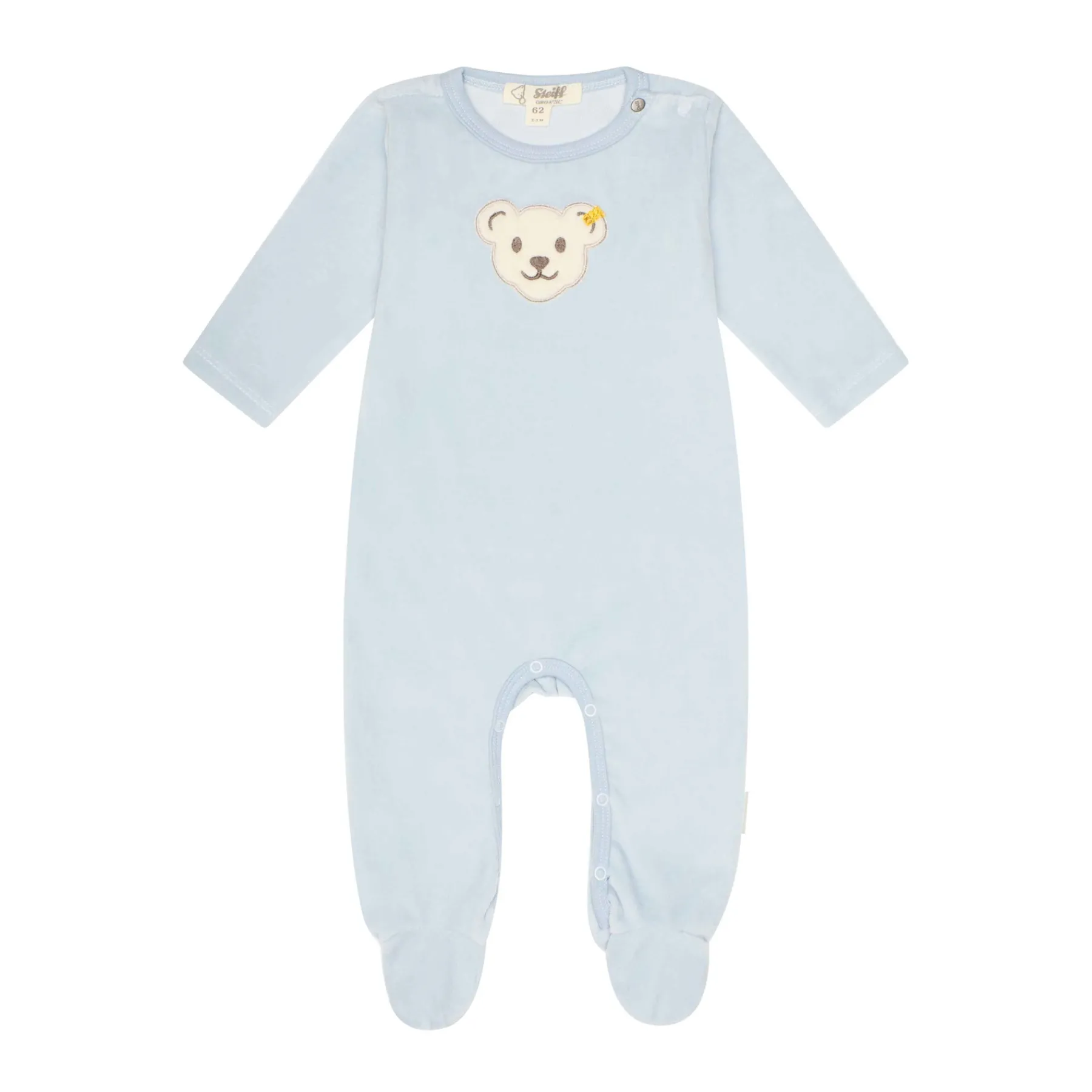 Steiff Vêtements De Bébé Certifiés Gots|Corps, Barboteuse Et Combinaisons*Grenouillère manches longues GOTS, bleu clair