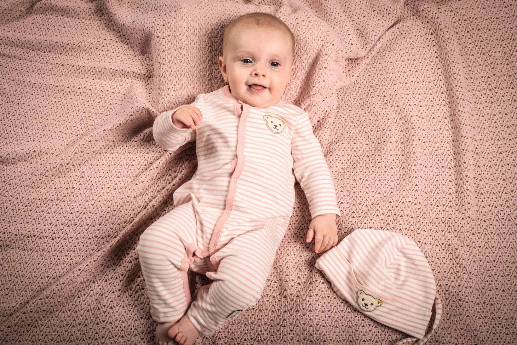 Steiff Vêtements De Bébé Certifiés Gots|Corps, Barboteuse Et Combinaisons*Grenouillère manches longues GOTS, pâle