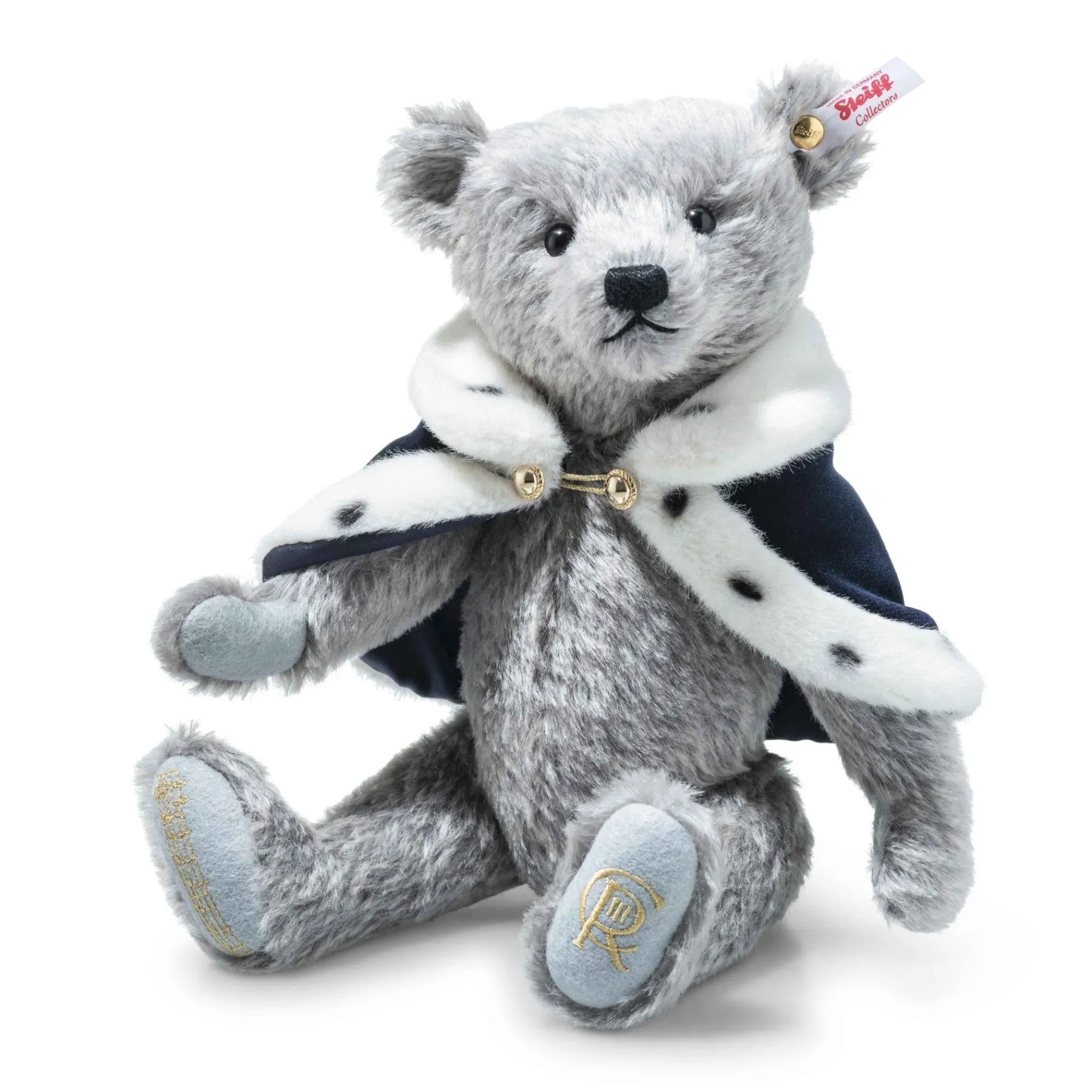Steiff Édition Limitée*King Charles III Long to Reign Over Us, 31 cm, gris clair
