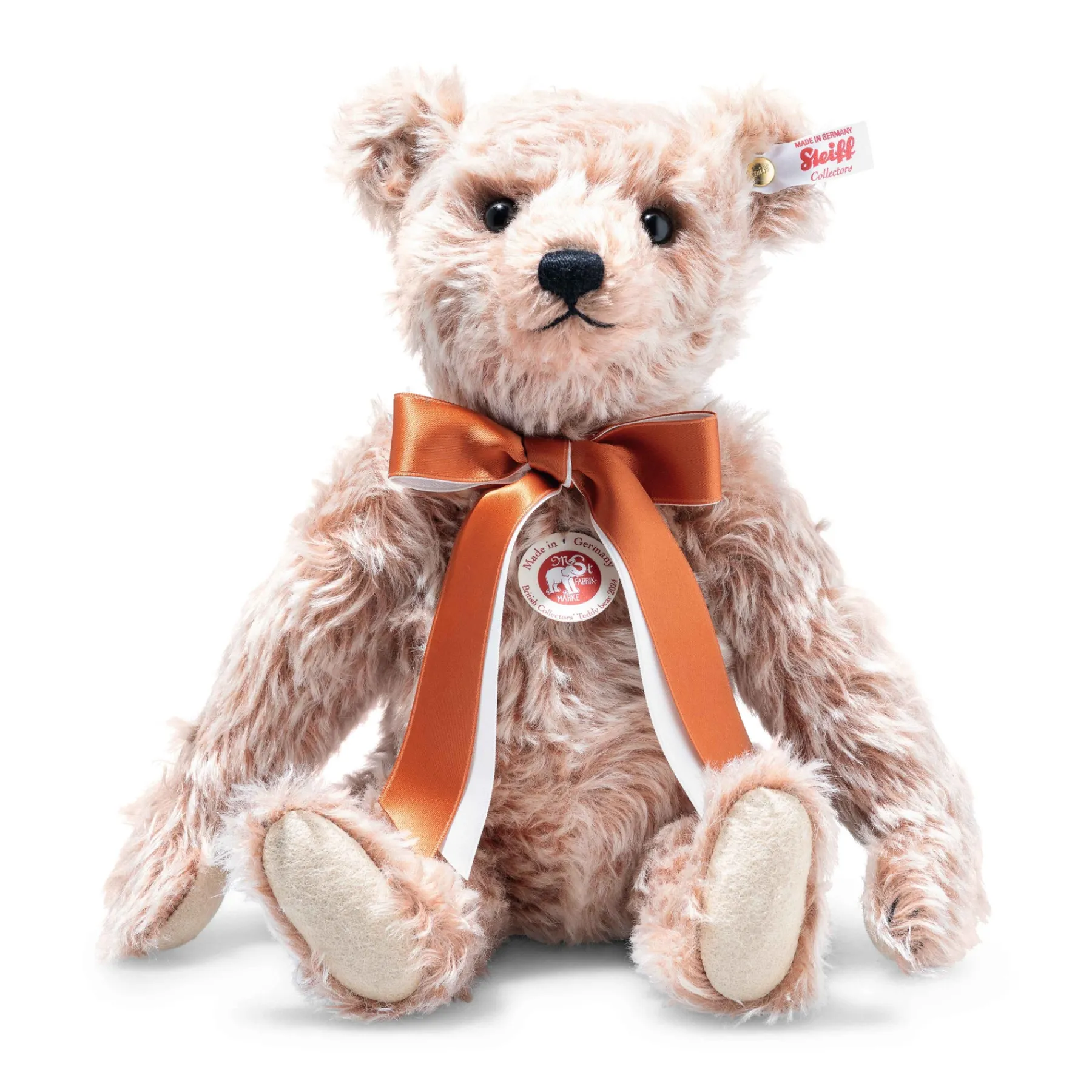 Steiff Édition Limitée*Ours Teddy British Collectors’ 2024, 34 cm, orange