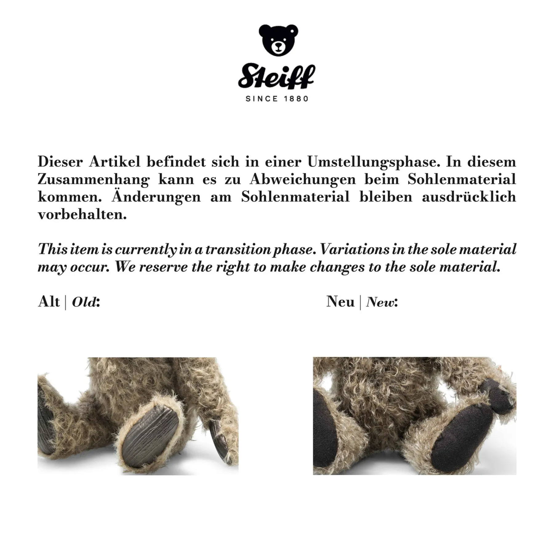 Steiff Collection Classique*Ours Teddy Howie, 26 cm, brun clair