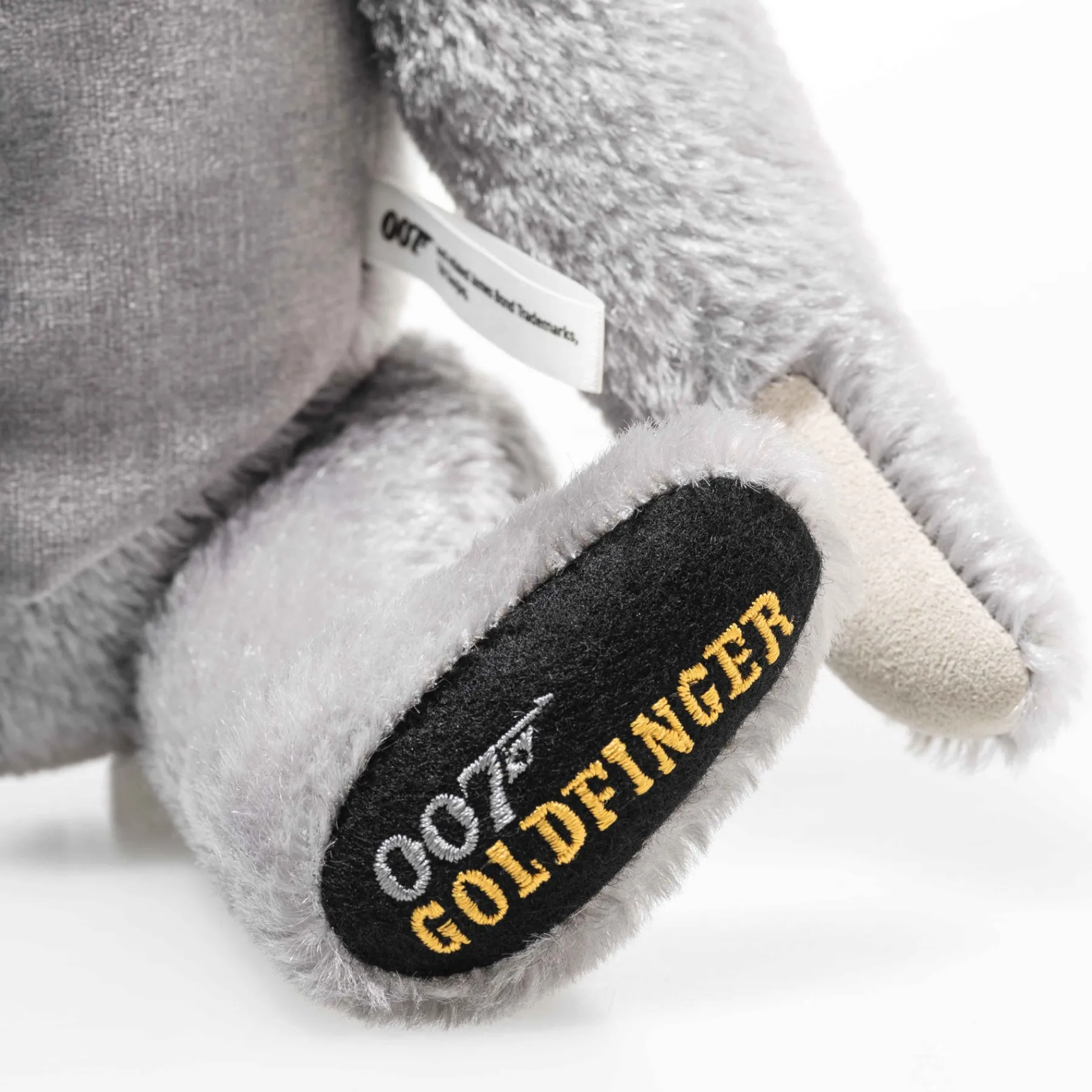 Steiff Édition Limitée*Ours Teddy James Bond Goldfinger  60ème anniversaire avec musique, 30 cm, gris clair