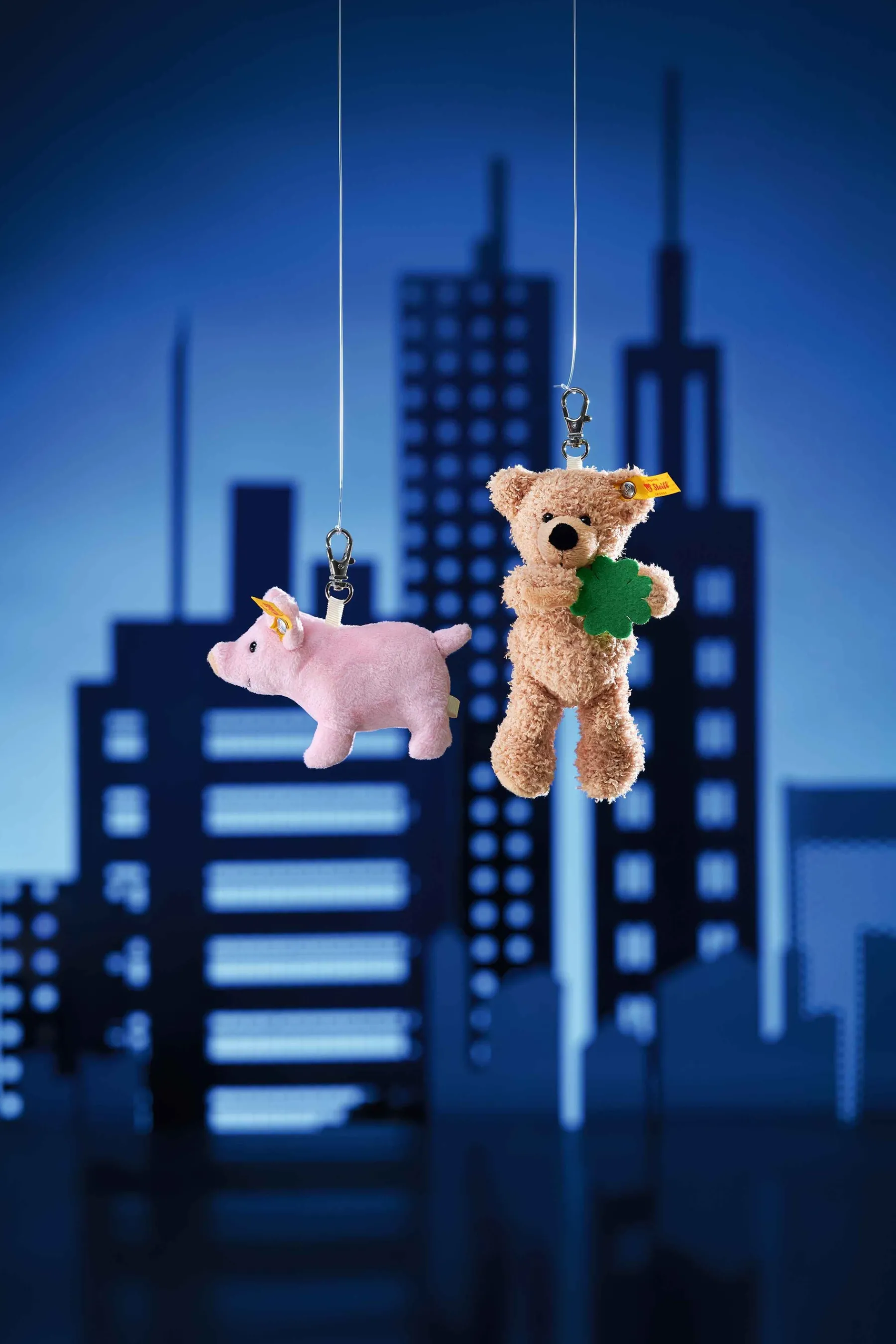 Enfant Steiff Porte-clès|Les Porte-bonheur*Pendentif cochon porte-bonheur, 9 cm, rose pâle