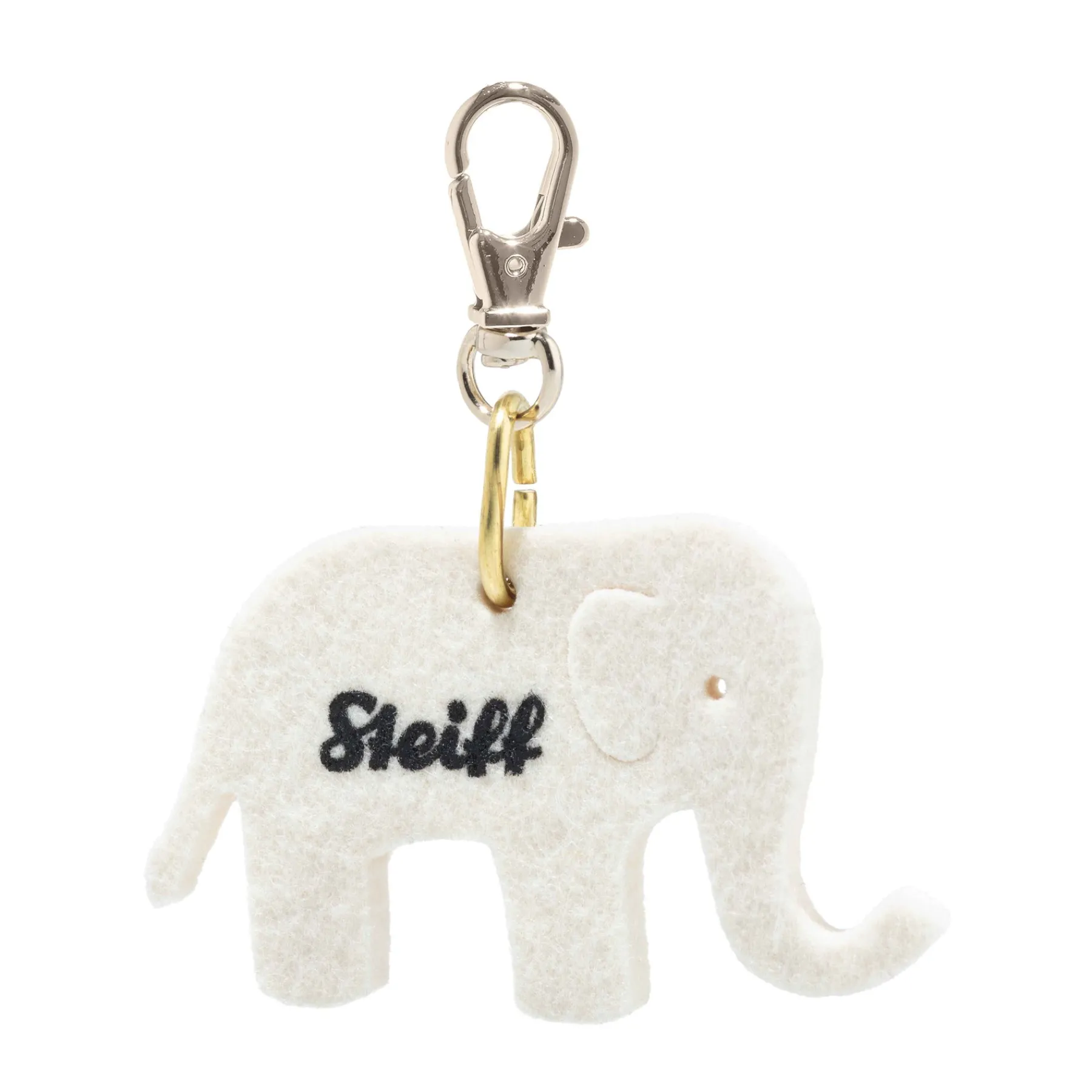 Steiff Porte-clès*Pendentif petit éléphant en feutre, 5 cm, blanc