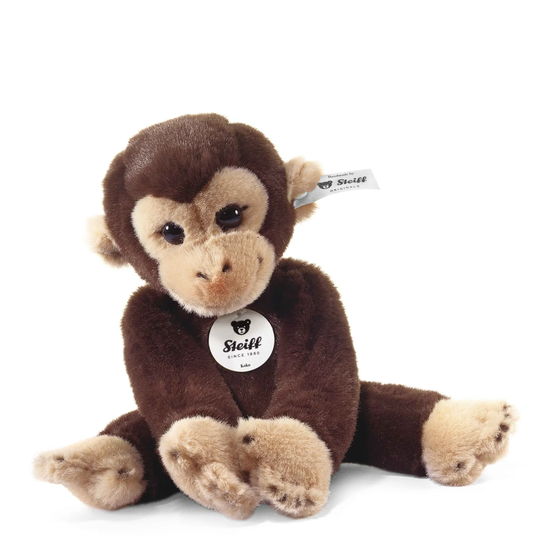 Enfant Steiff Mini Peluches|Animaux Populaires*Petit ami singe Koko, 25 cm, brun
