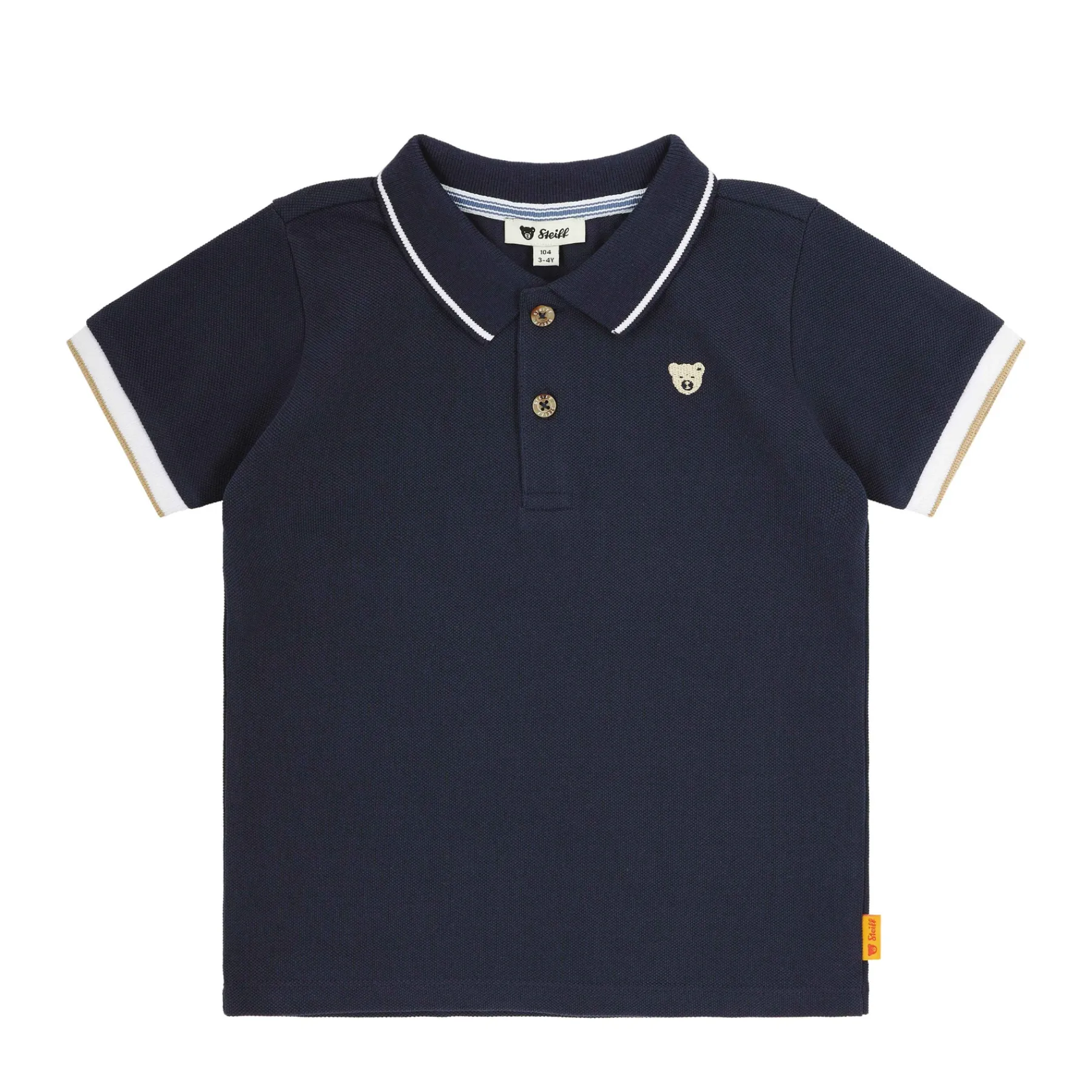 Enfant Steiff Enfant Garçon (taille 86-122)|T-shirts À Manches Longues Et Courtes*Polo manches courtes, bleu foncé pour Garçons