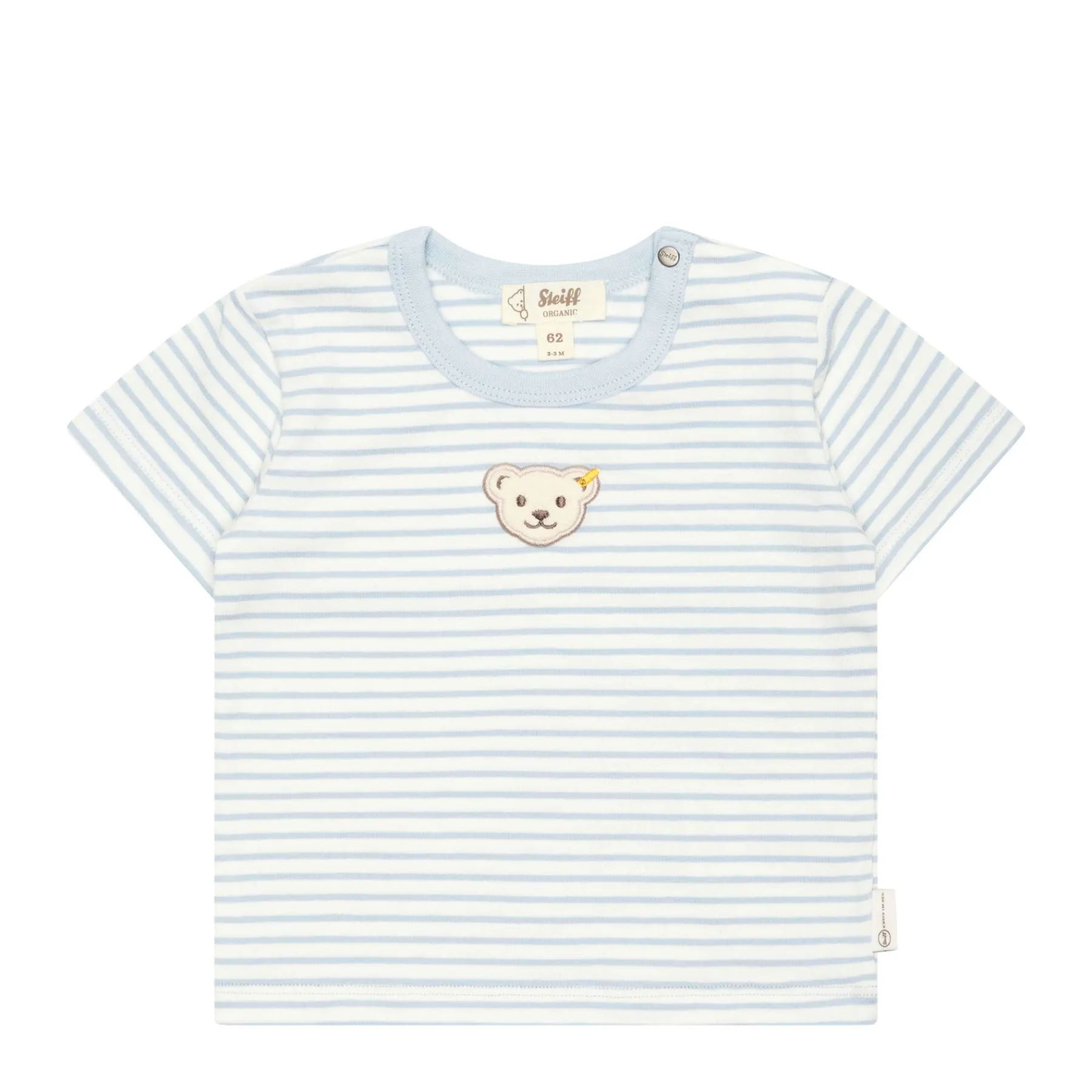 Steiff Vêtements De Bébé Certifiés Gots|T-shirts À Manches Longues Et Courtes*T-shirt manches courtes GOTS, bleu clair