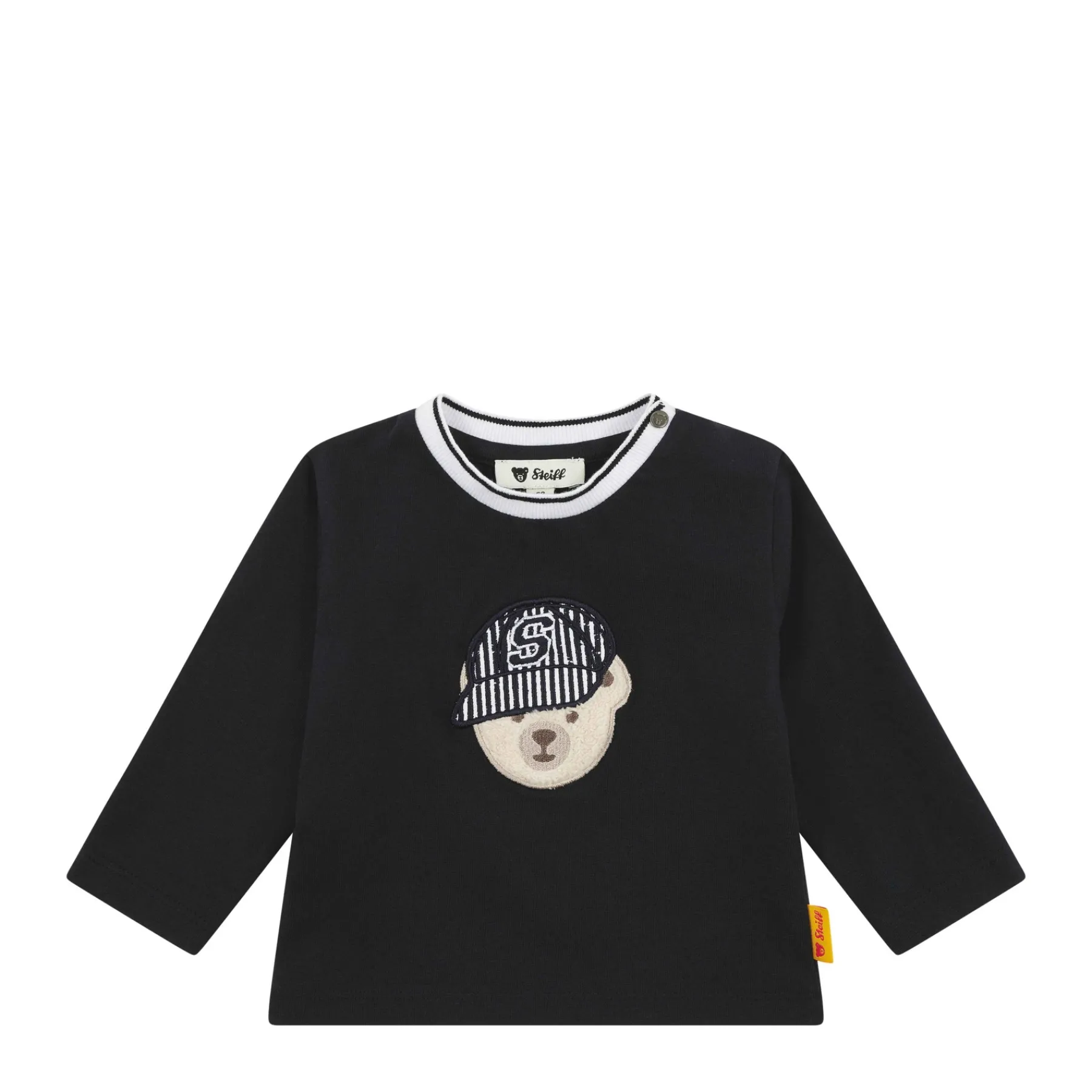 Steiff T-shirts À Manches Longues Et Courtes*T-shirt manches longues, bleu foncé pour Garçons